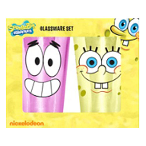 SpongeBob SquarePants Grin Yellow 16 oz. Pint Glass 2-Pack